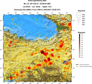 regional magnitude historical seismicity