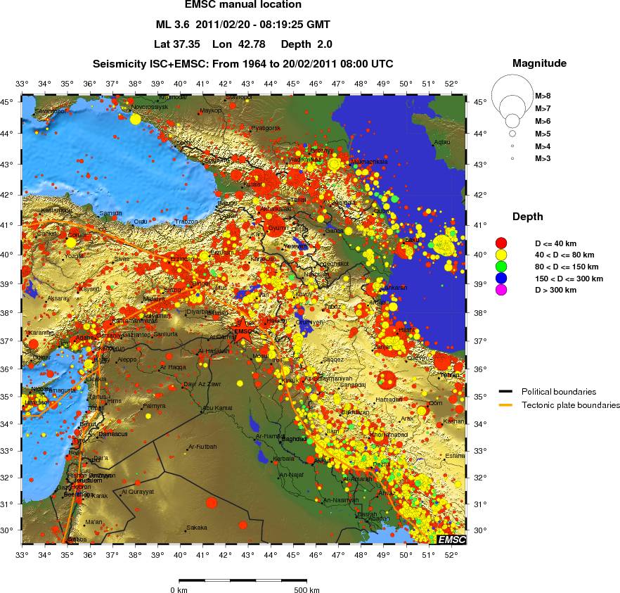 wide historical seismicity