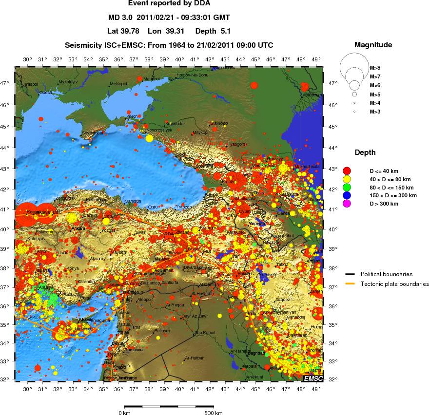 wide historical seismicity