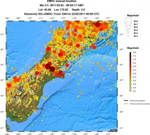regional magnitude historical seismicity
