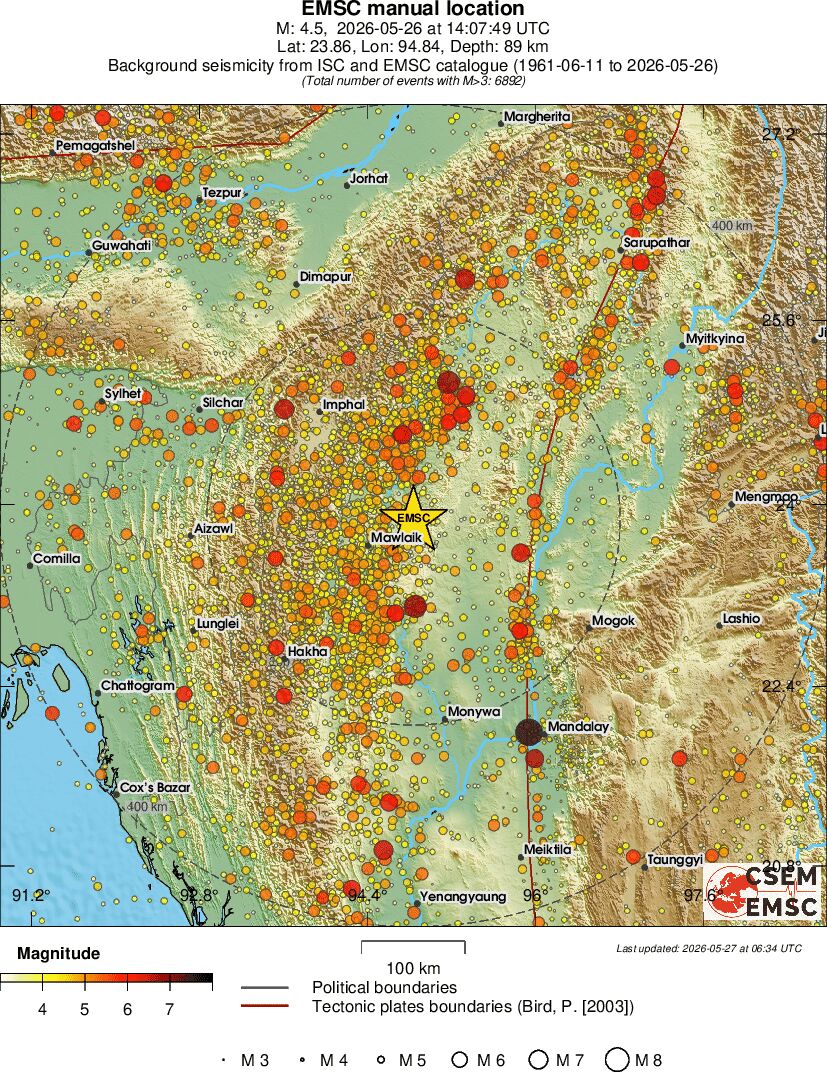 regional magnitude historical seismicity