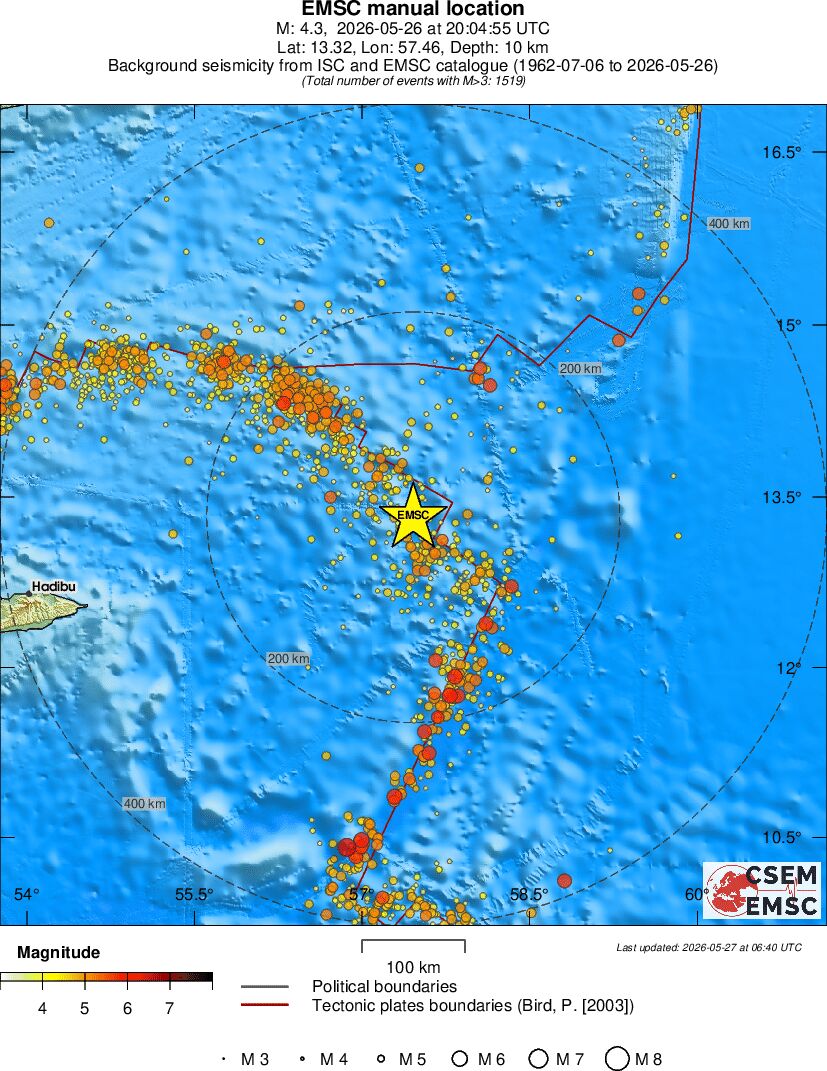 regional magnitude historical seismicity