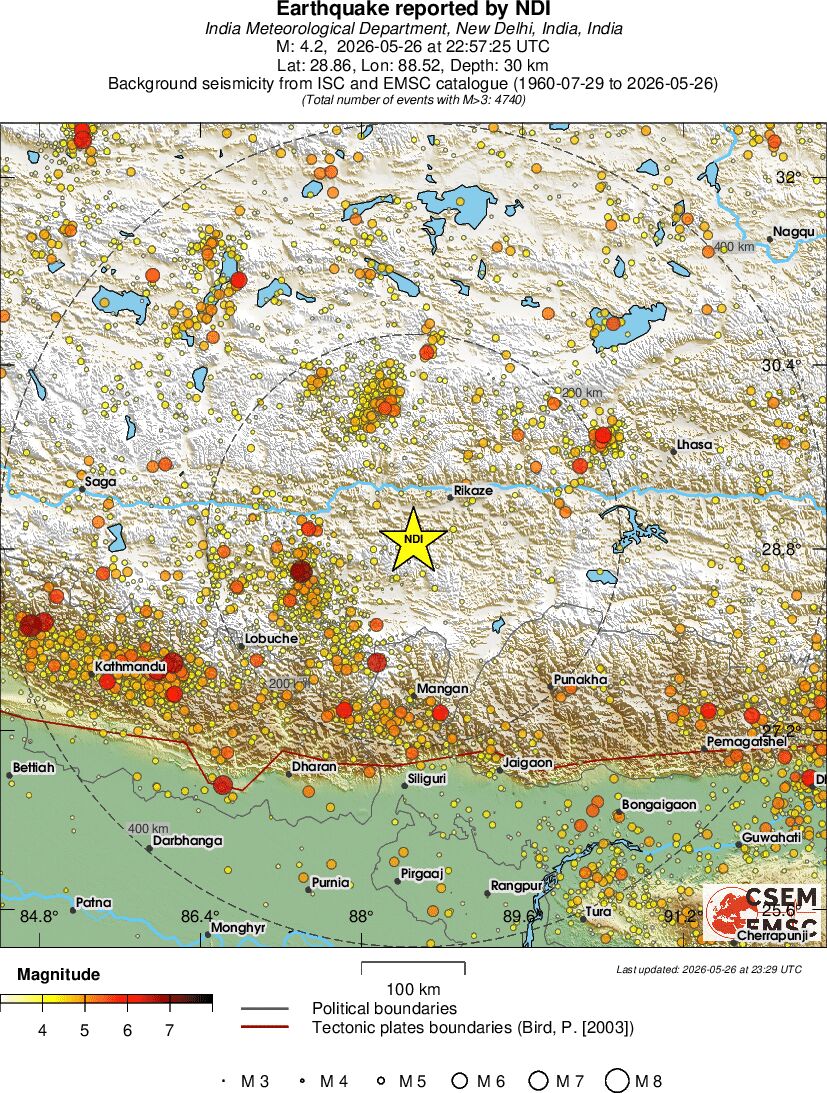 regional magnitude historical seismicity