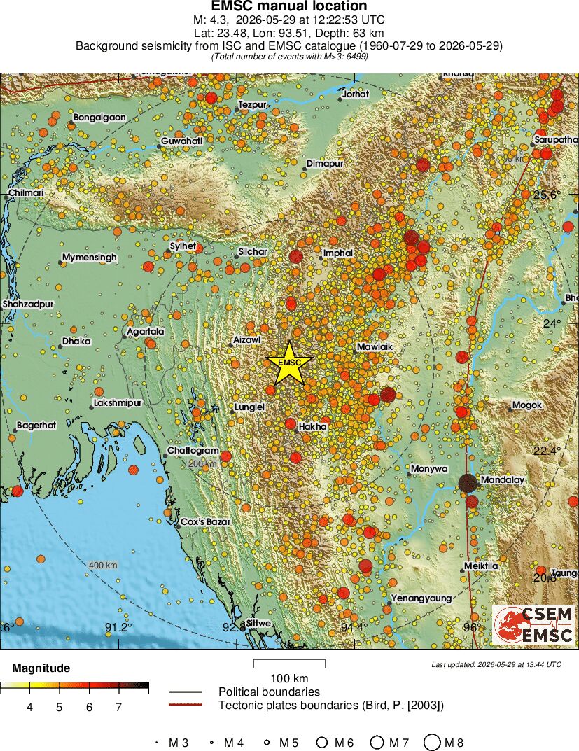 regional magnitude historical seismicity
