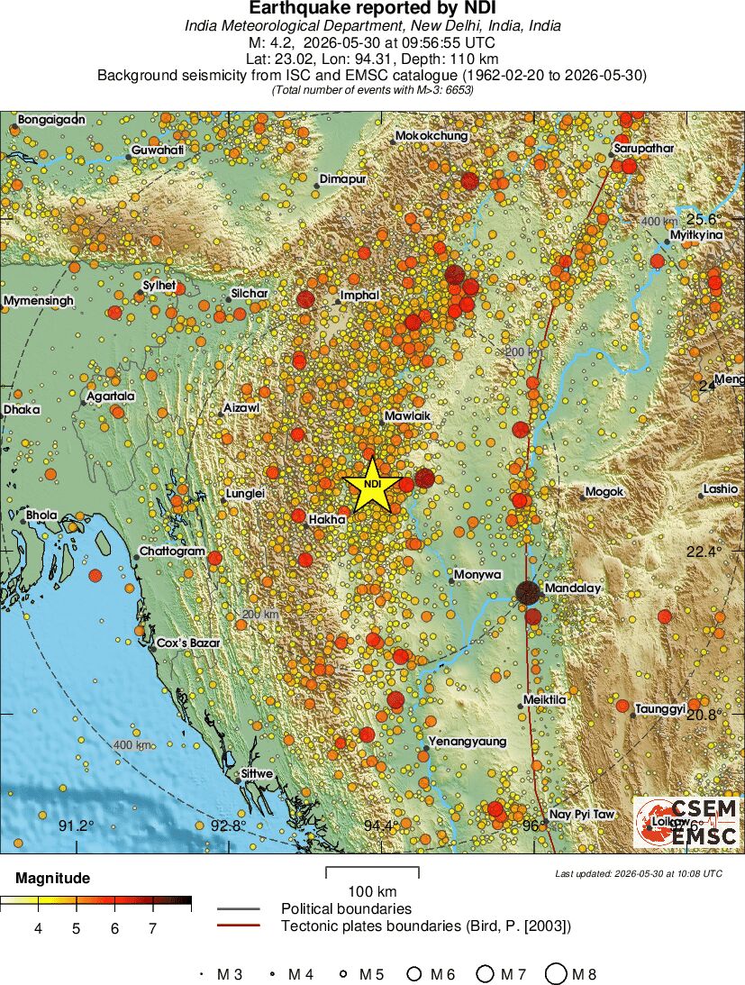 regional magnitude historical seismicity