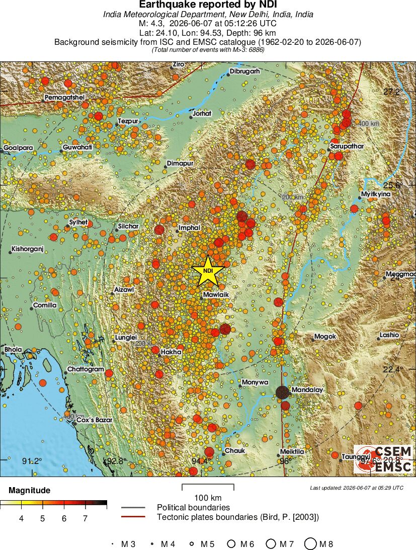 regional magnitude historical seismicity