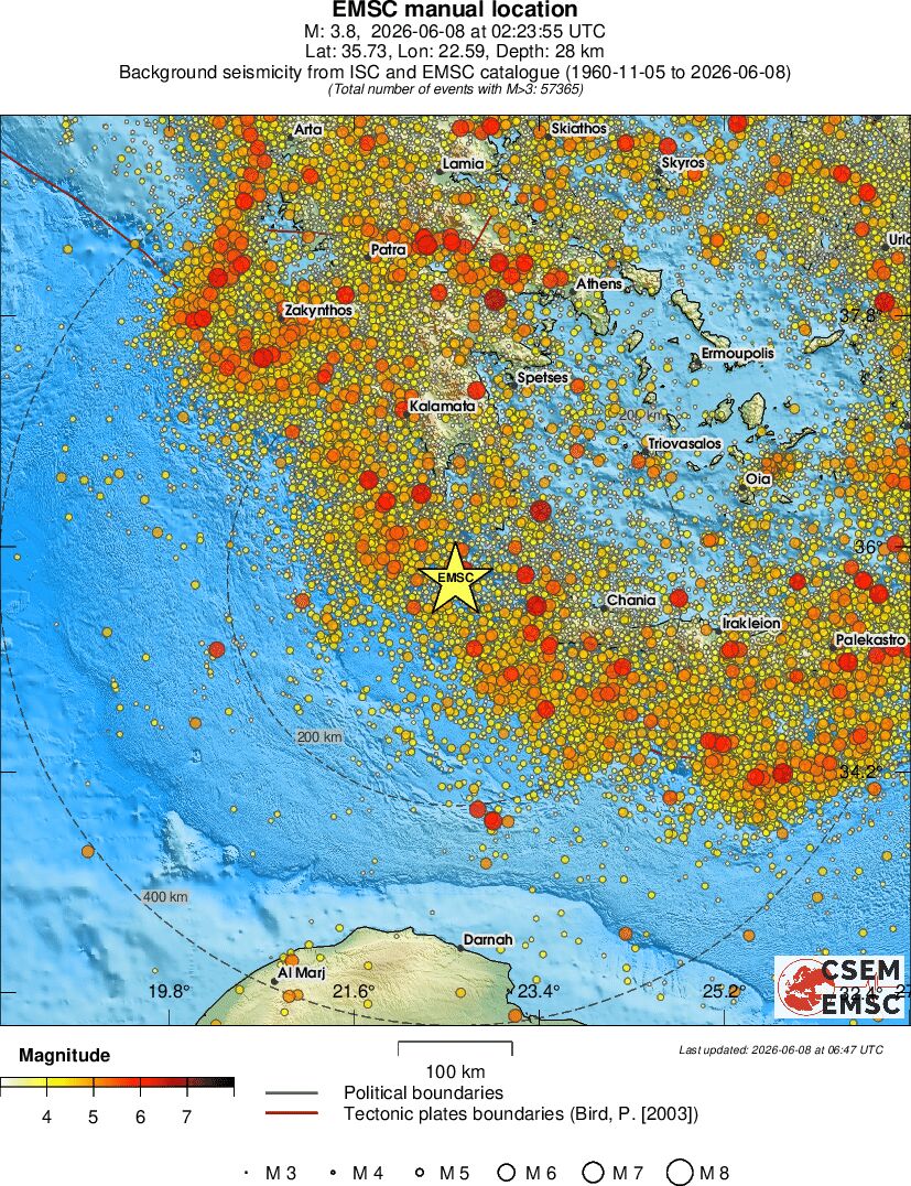 regional magnitude historical seismicity