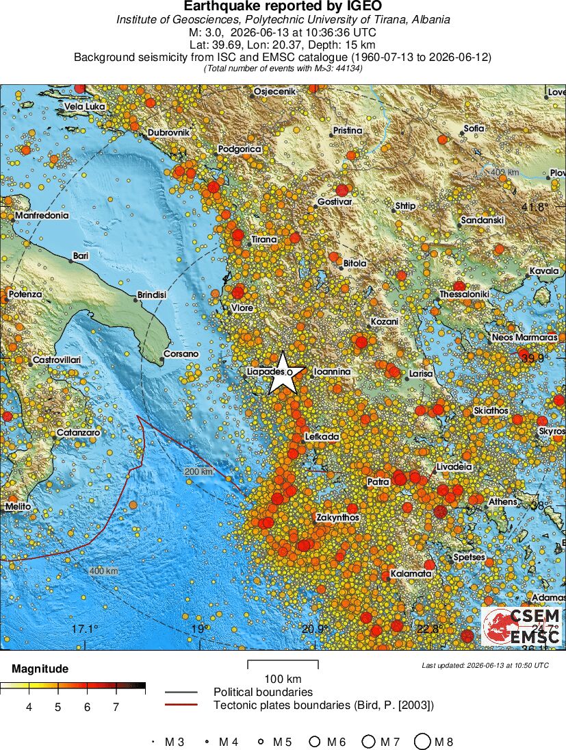 regional magnitude historical seismicity