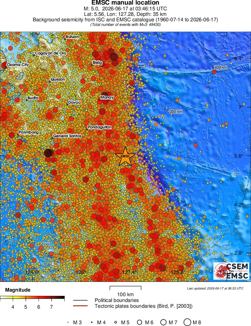 regional magnitude historical seismicity