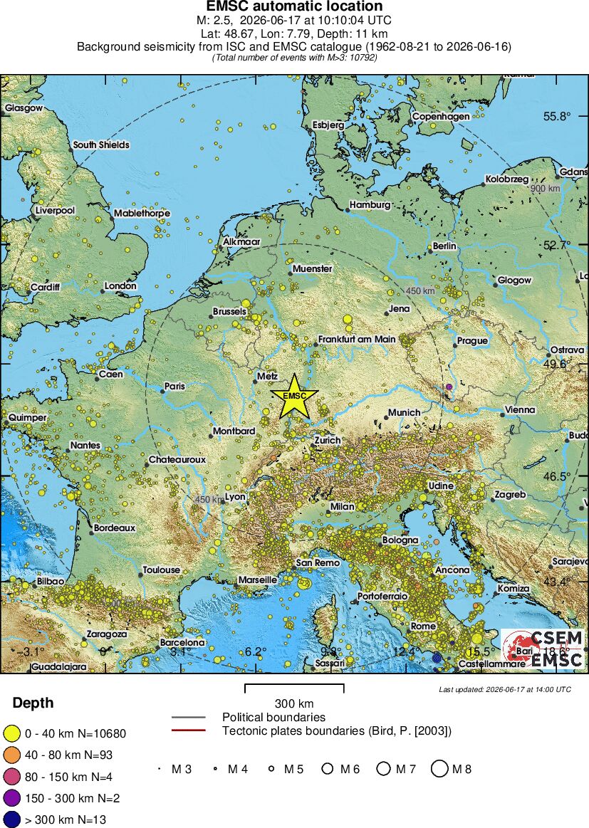 wide historical seismicity