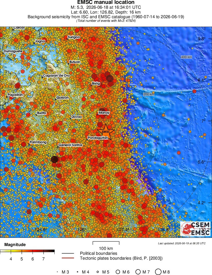 regional magnitude historical seismicity
