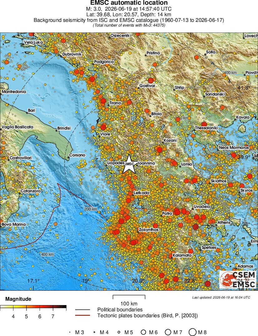 regional magnitude historical seismicity