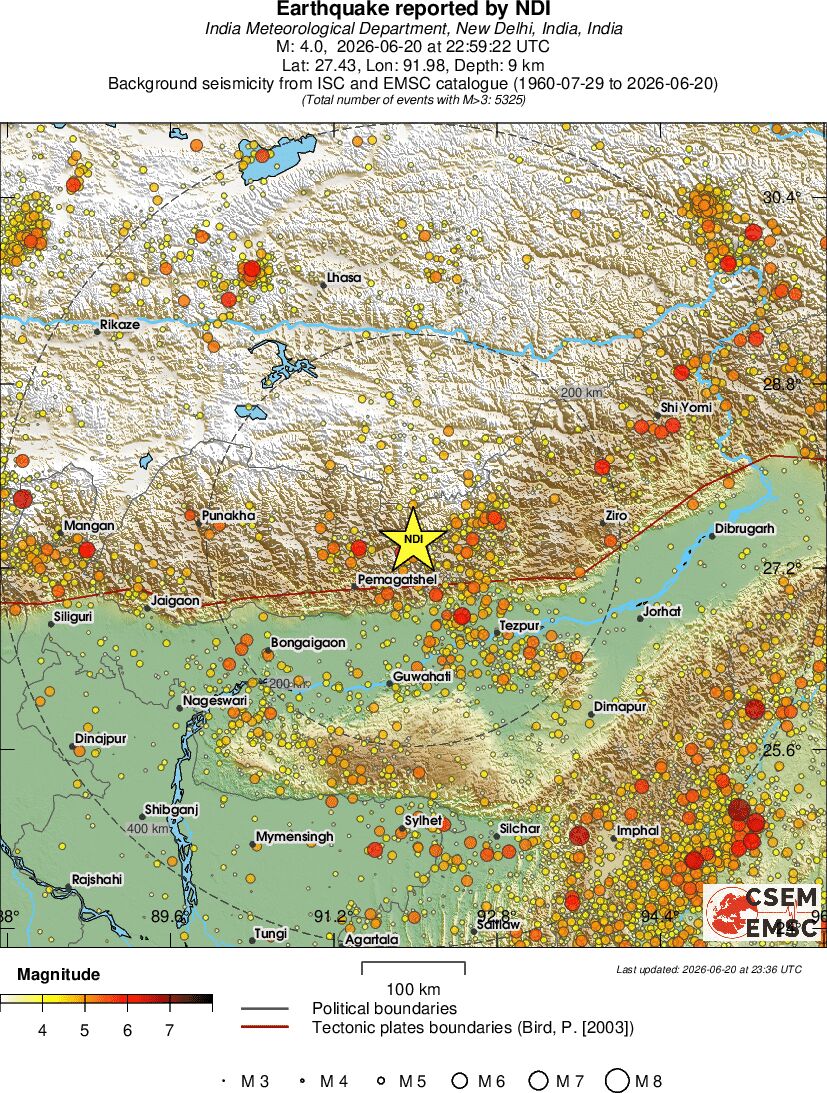 regional magnitude historical seismicity