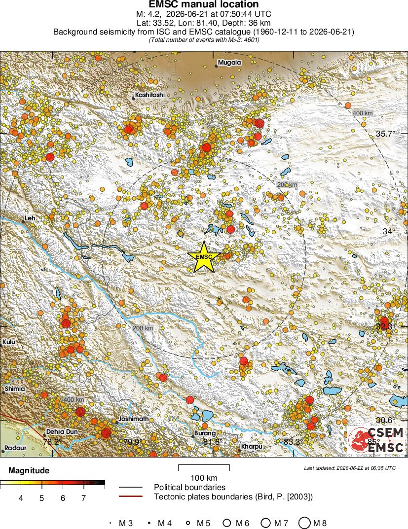 regional magnitude historical seismicity