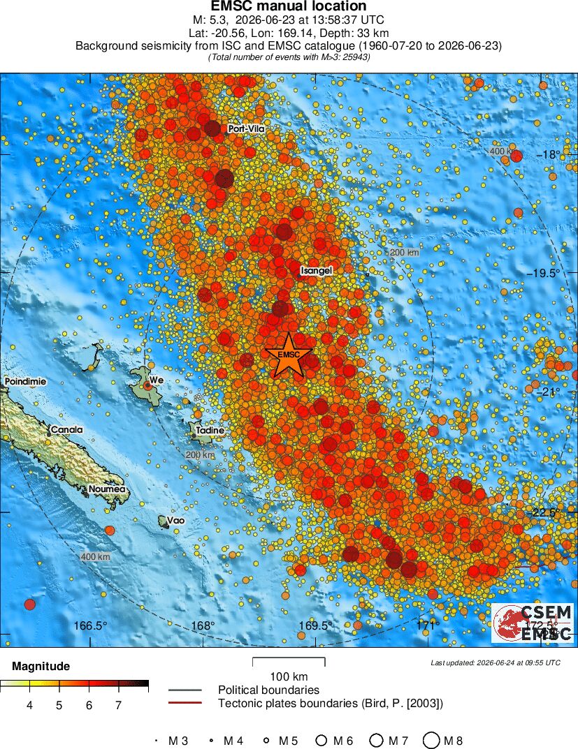 regional magnitude historical seismicity