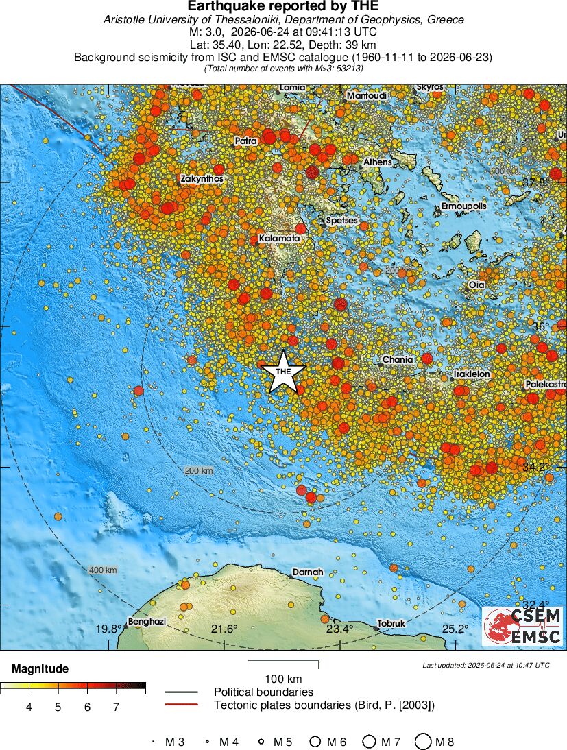 regional magnitude historical seismicity