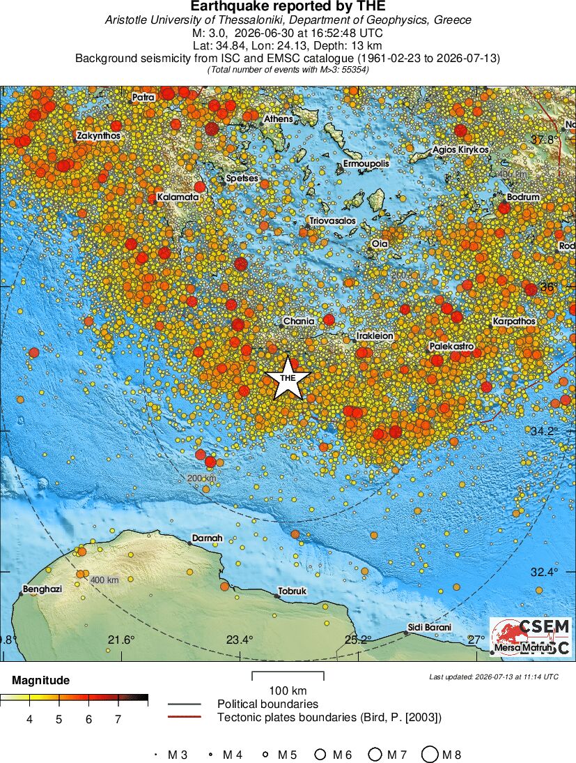 regional magnitude historical seismicity