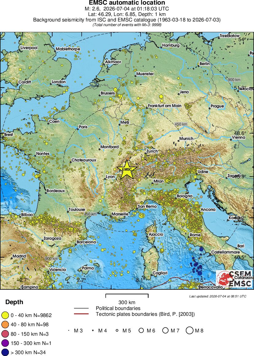 wide historical seismicity