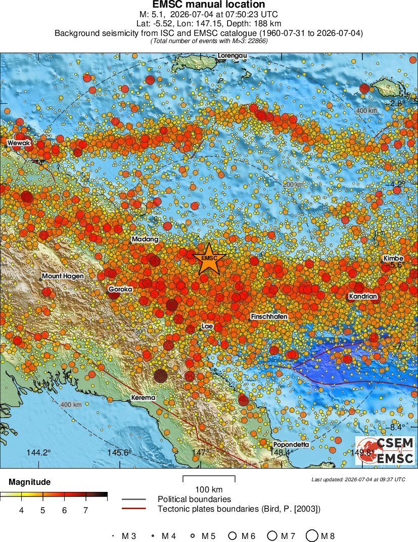 regional magnitude historical seismicity