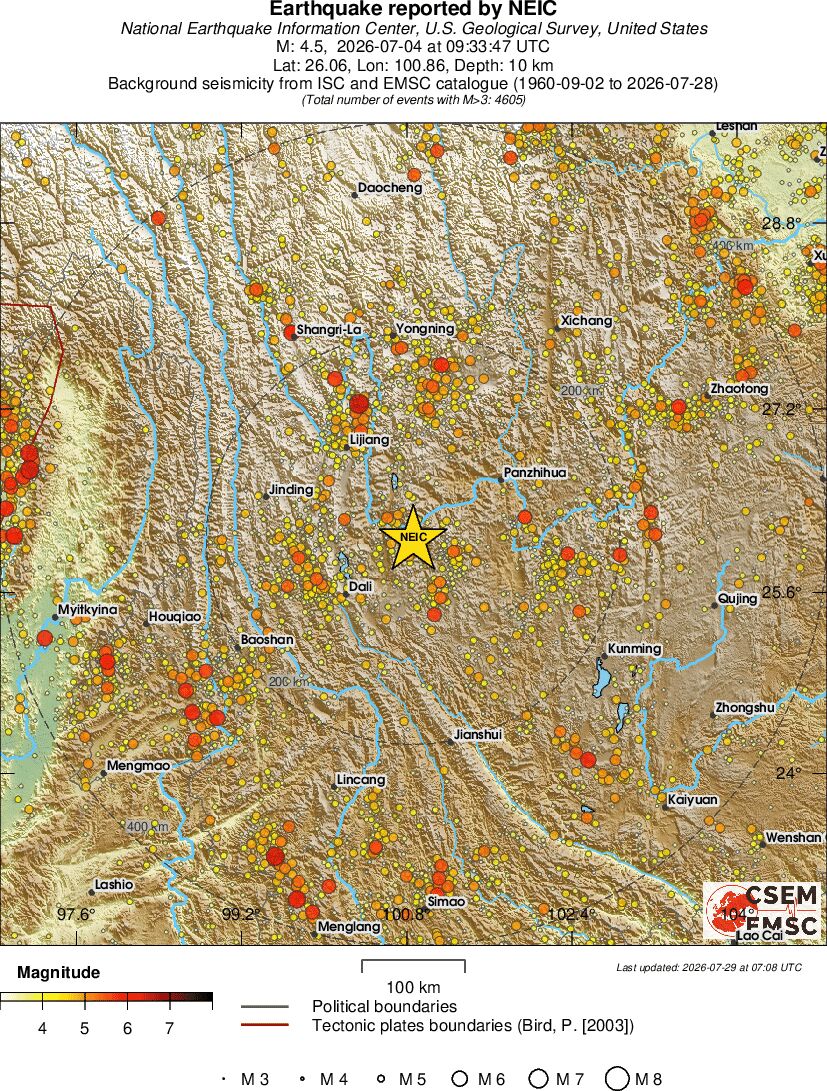regional magnitude historical seismicity