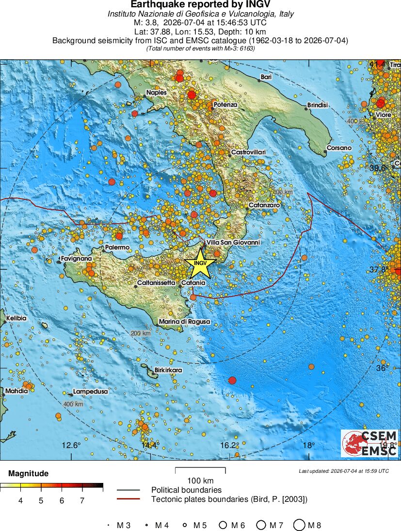 regional magnitude historical seismicity