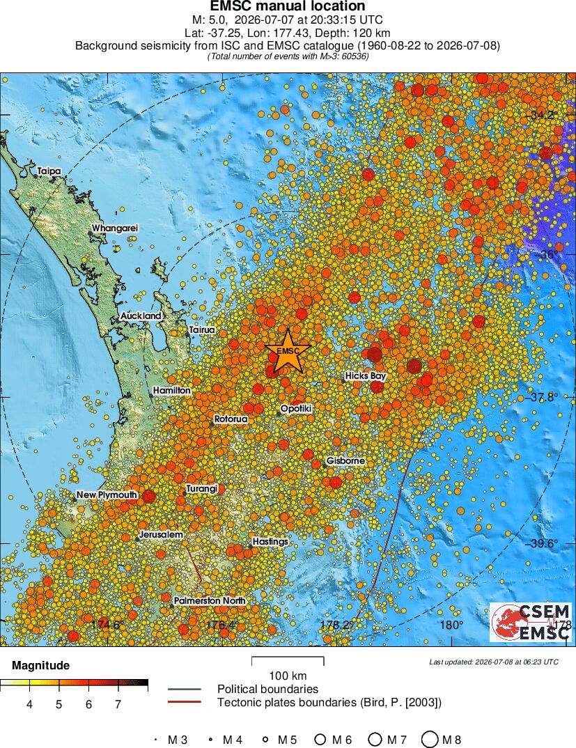 regional magnitude historical seismicity