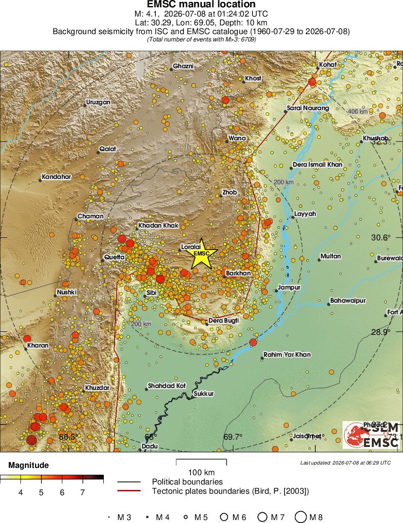 regional magnitude historical seismicity