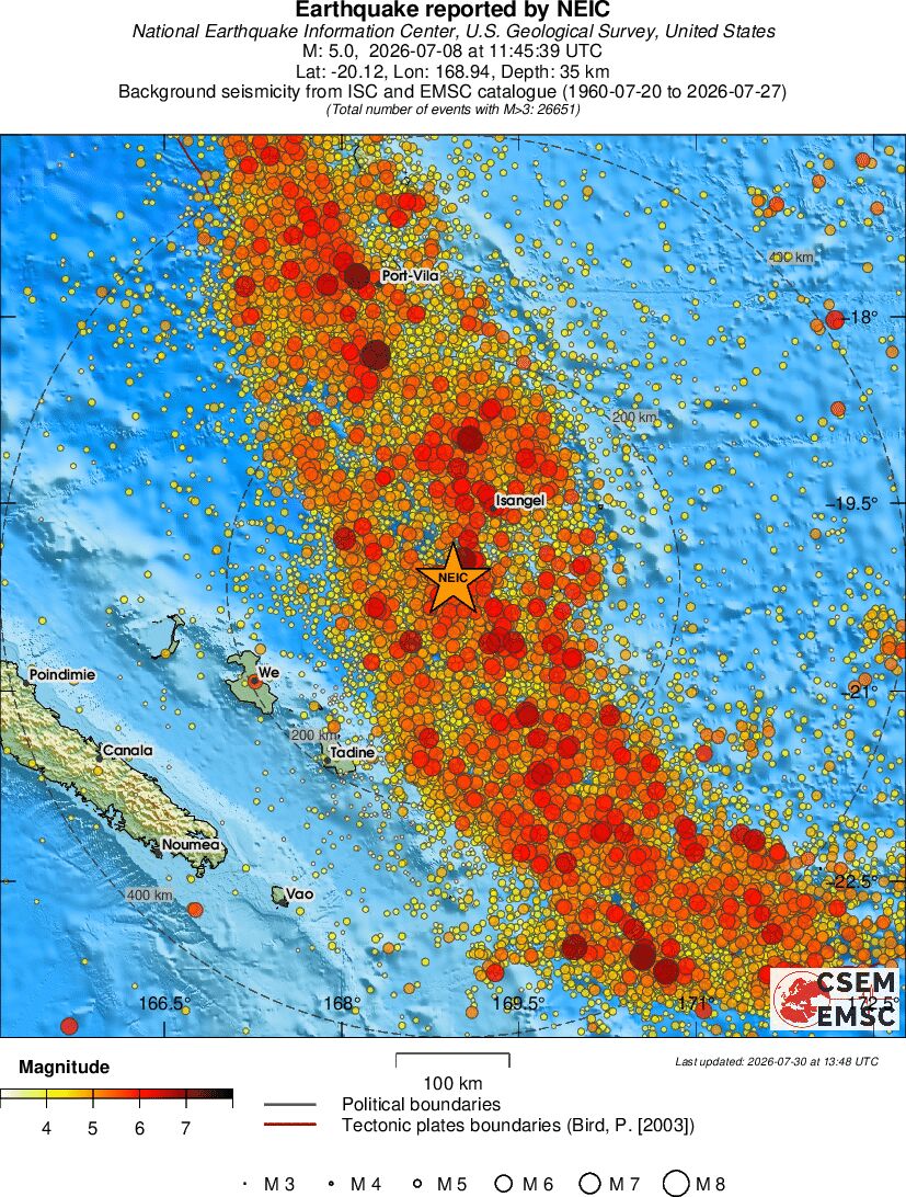 regional magnitude historical seismicity