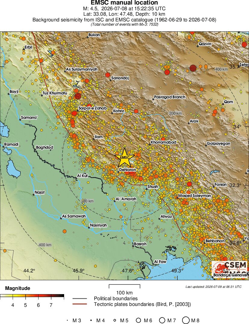regional magnitude historical seismicity