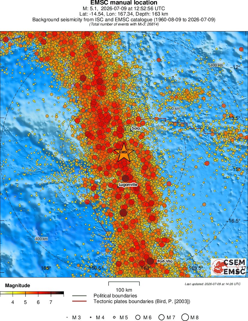 regional magnitude historical seismicity