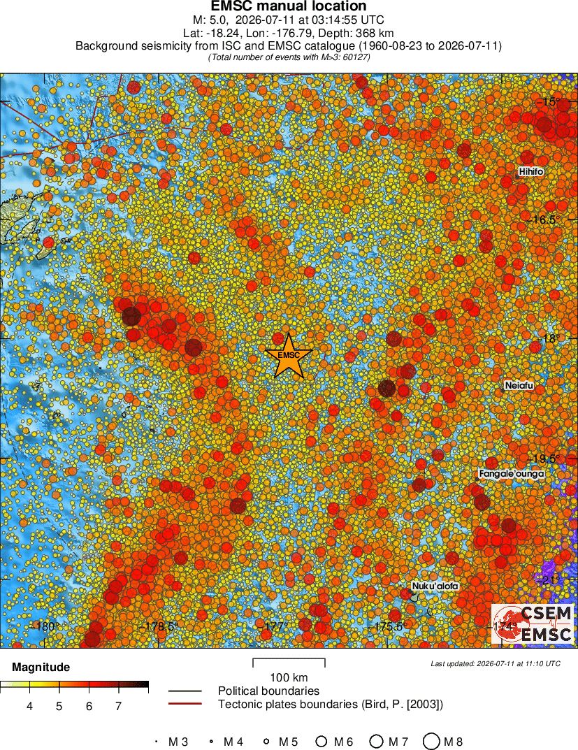 regional magnitude historical seismicity