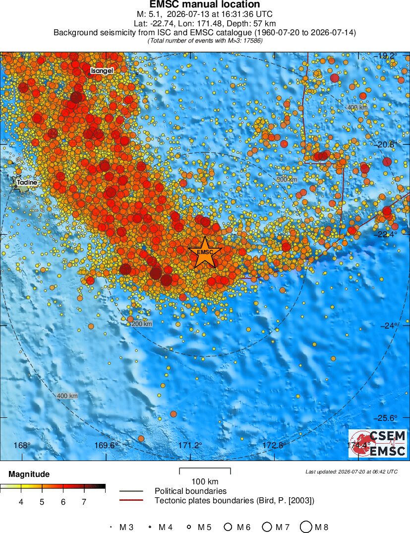 regional magnitude historical seismicity