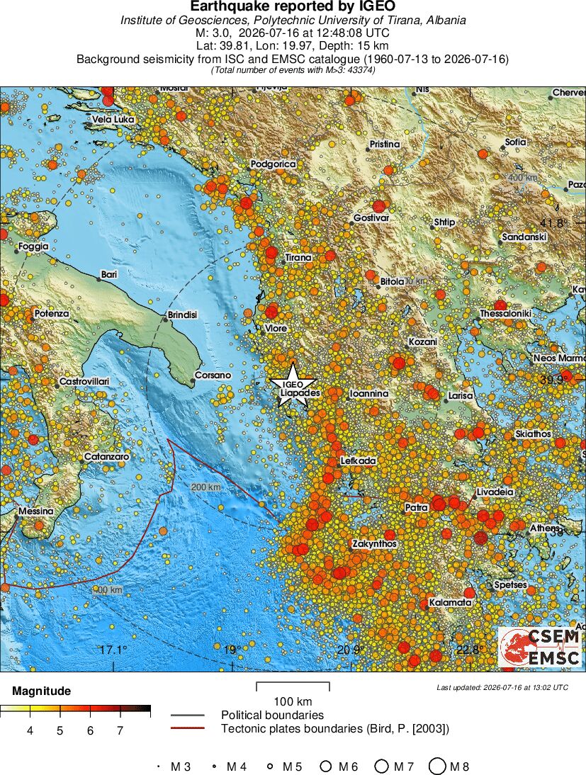 regional magnitude historical seismicity