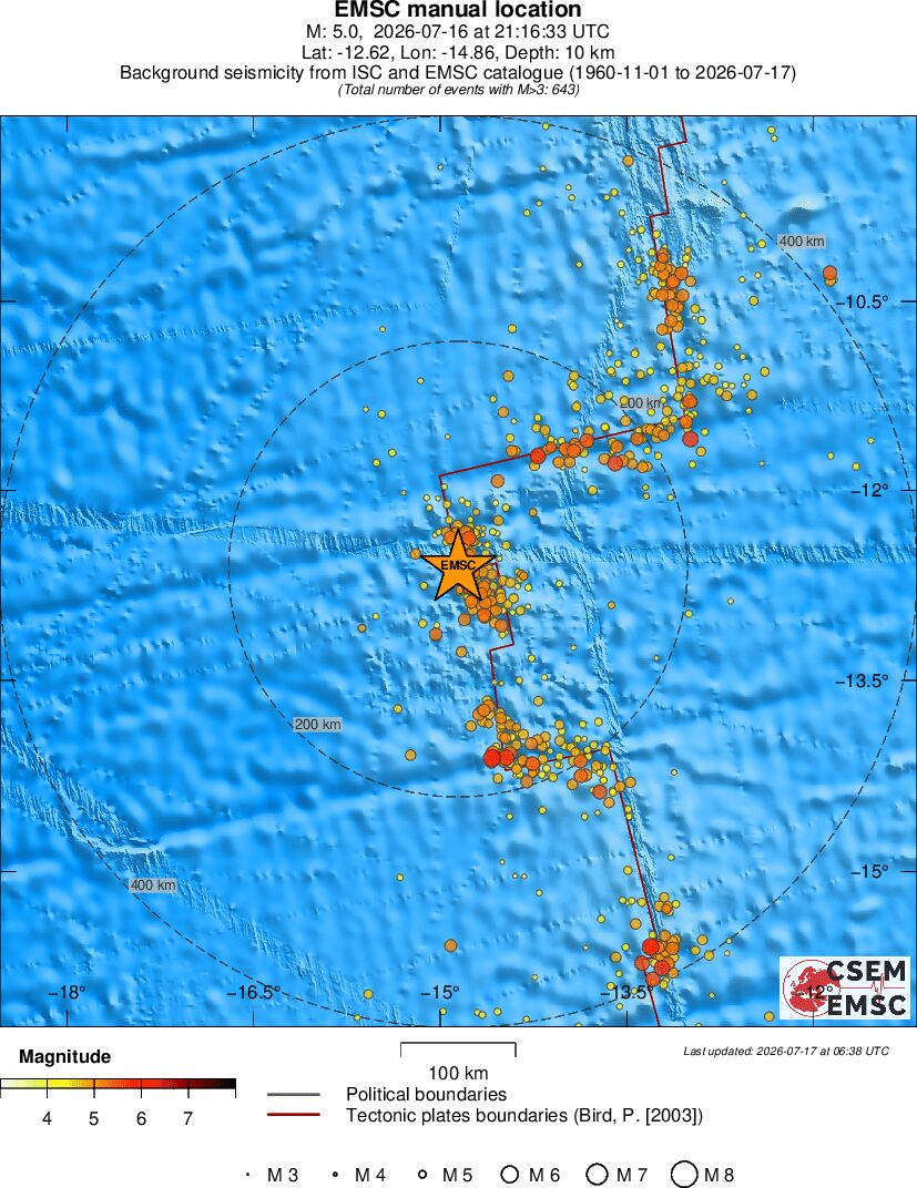 regional magnitude historical seismicity