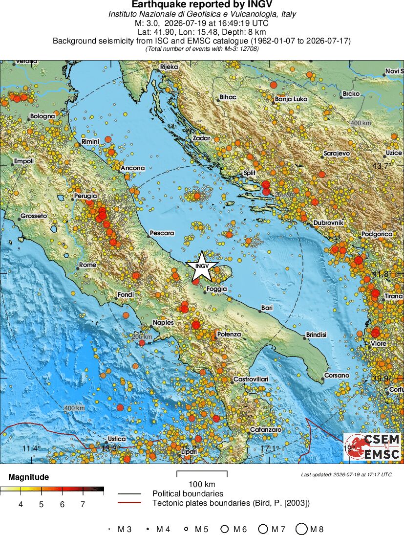 regional magnitude historical seismicity
