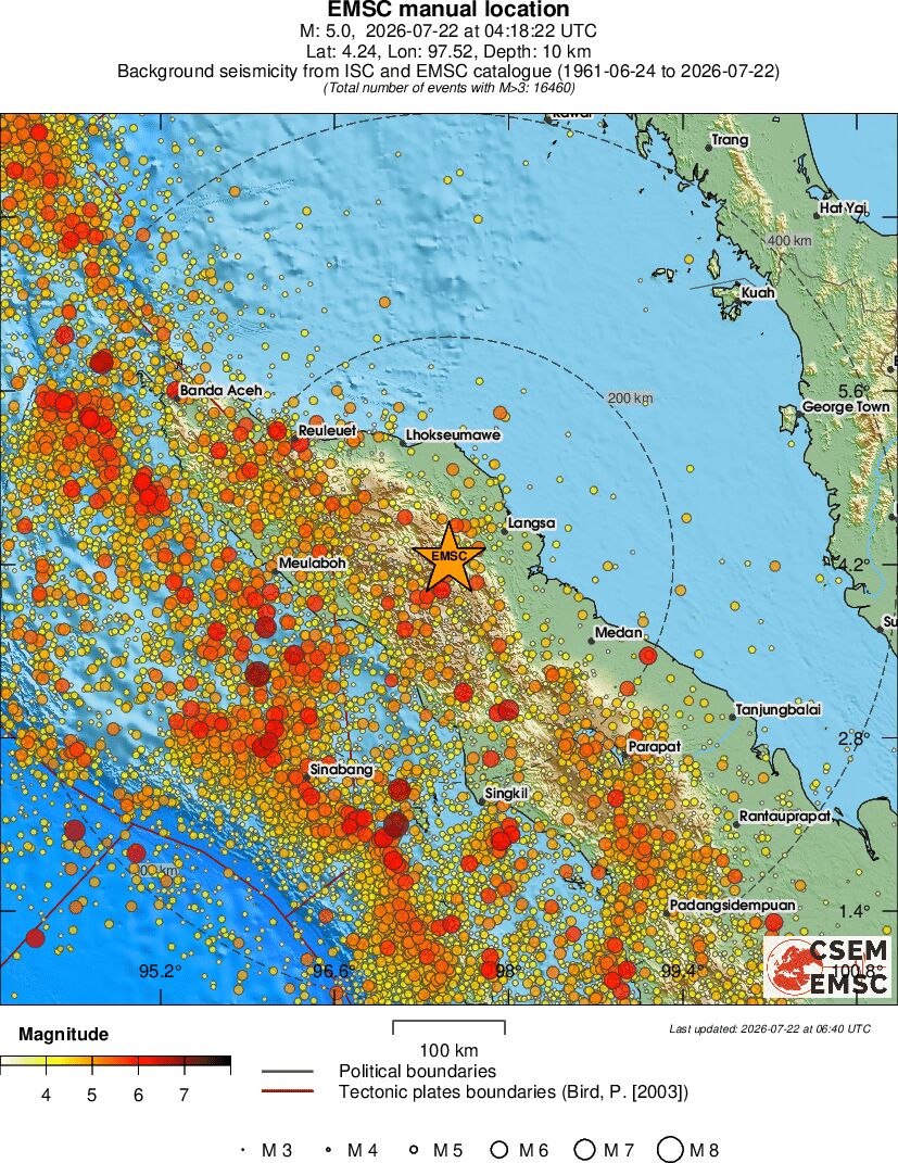 regional magnitude historical seismicity