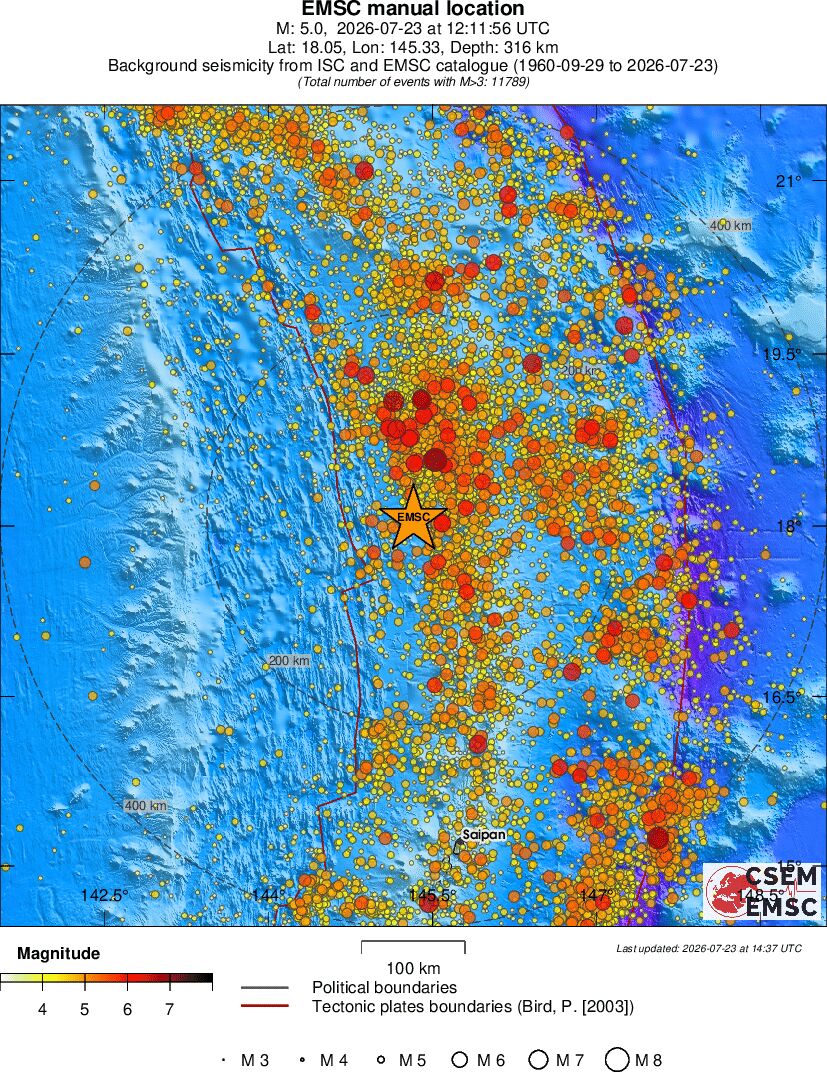 regional magnitude historical seismicity