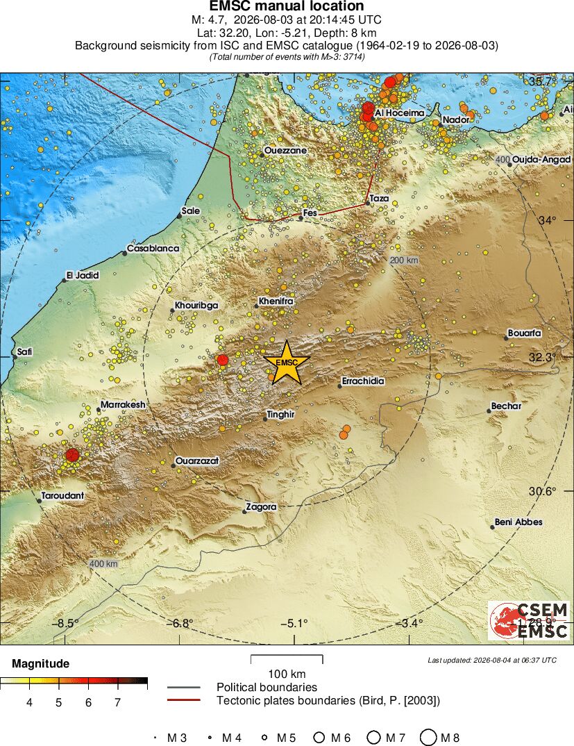 regional magnitude historical seismicity