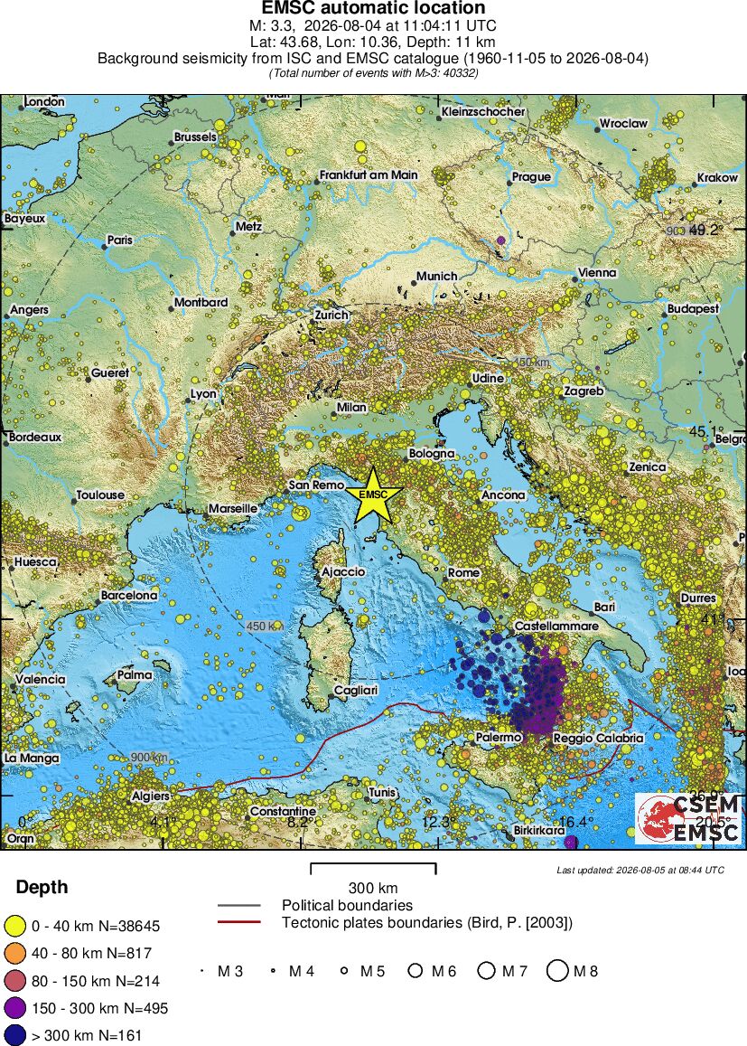 wide historical seismicity
