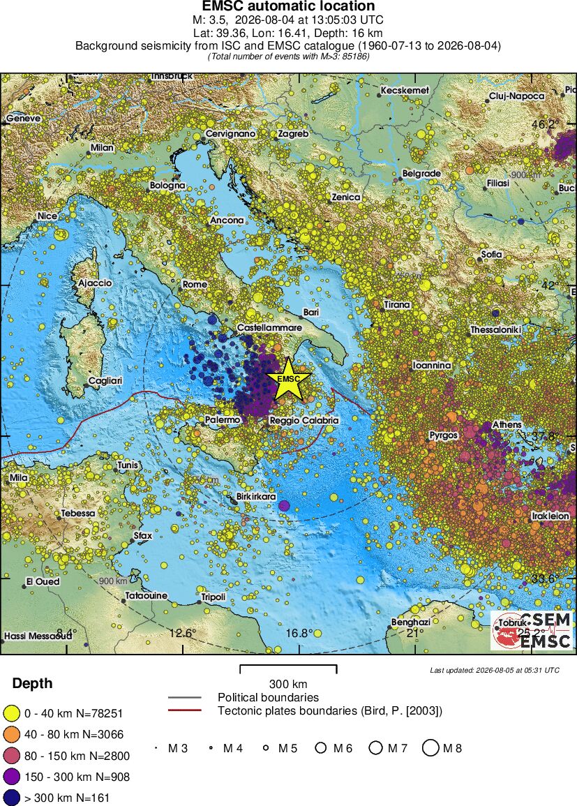 wide historical seismicity