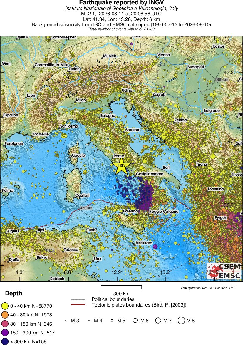 wide historical seismicity