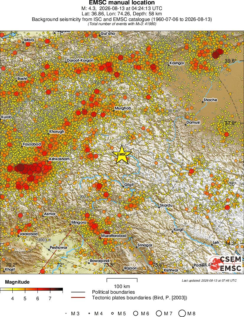 regional magnitude historical seismicity