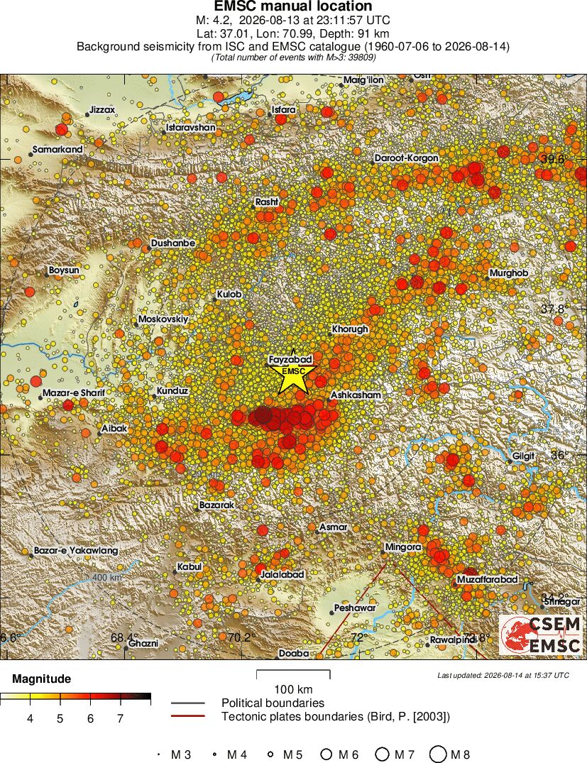 regional magnitude historical seismicity