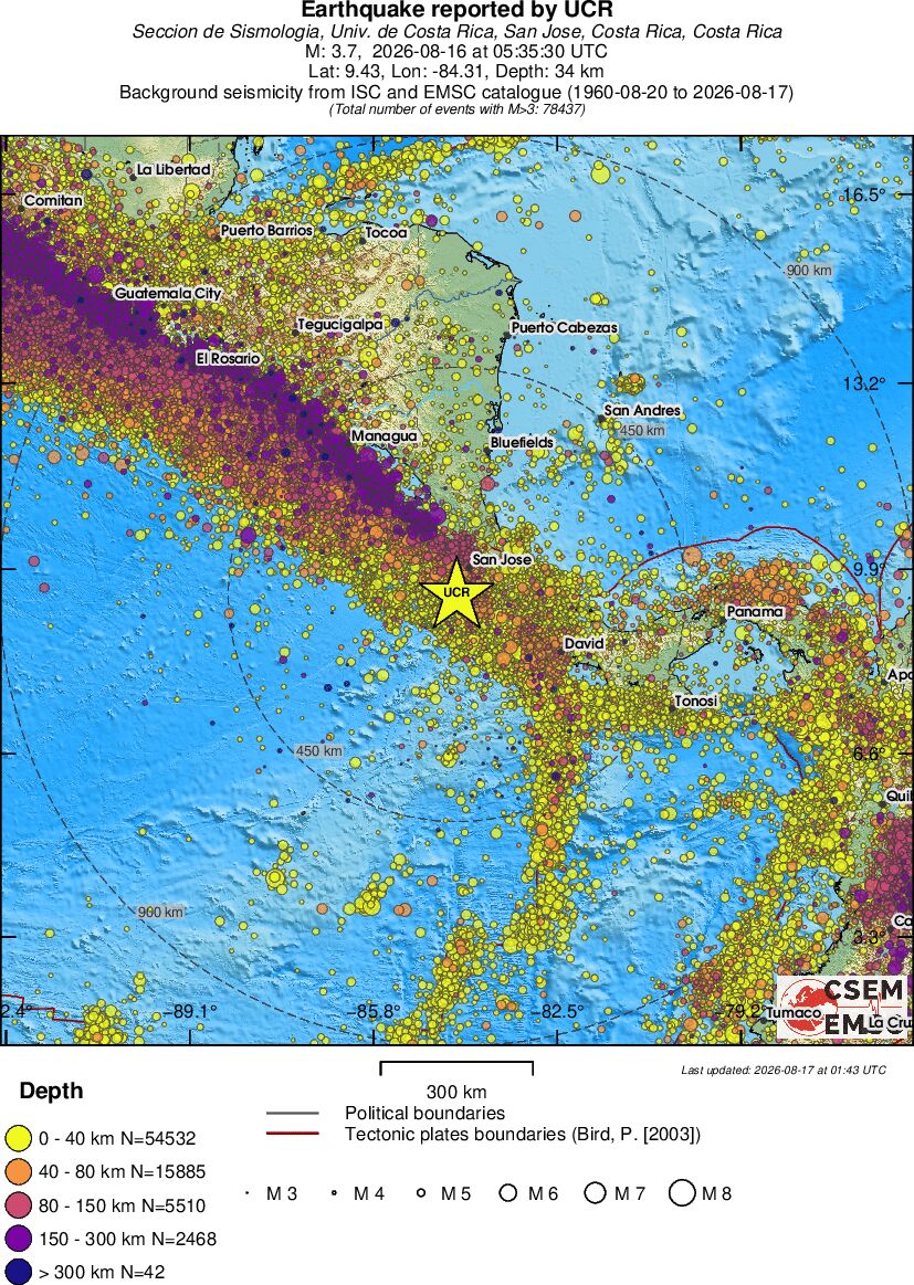 wide historical seismicity