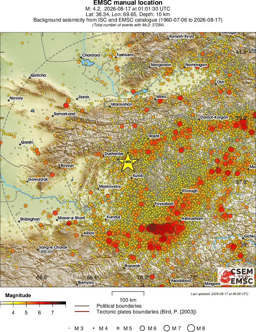 regional magnitude historical seismicity