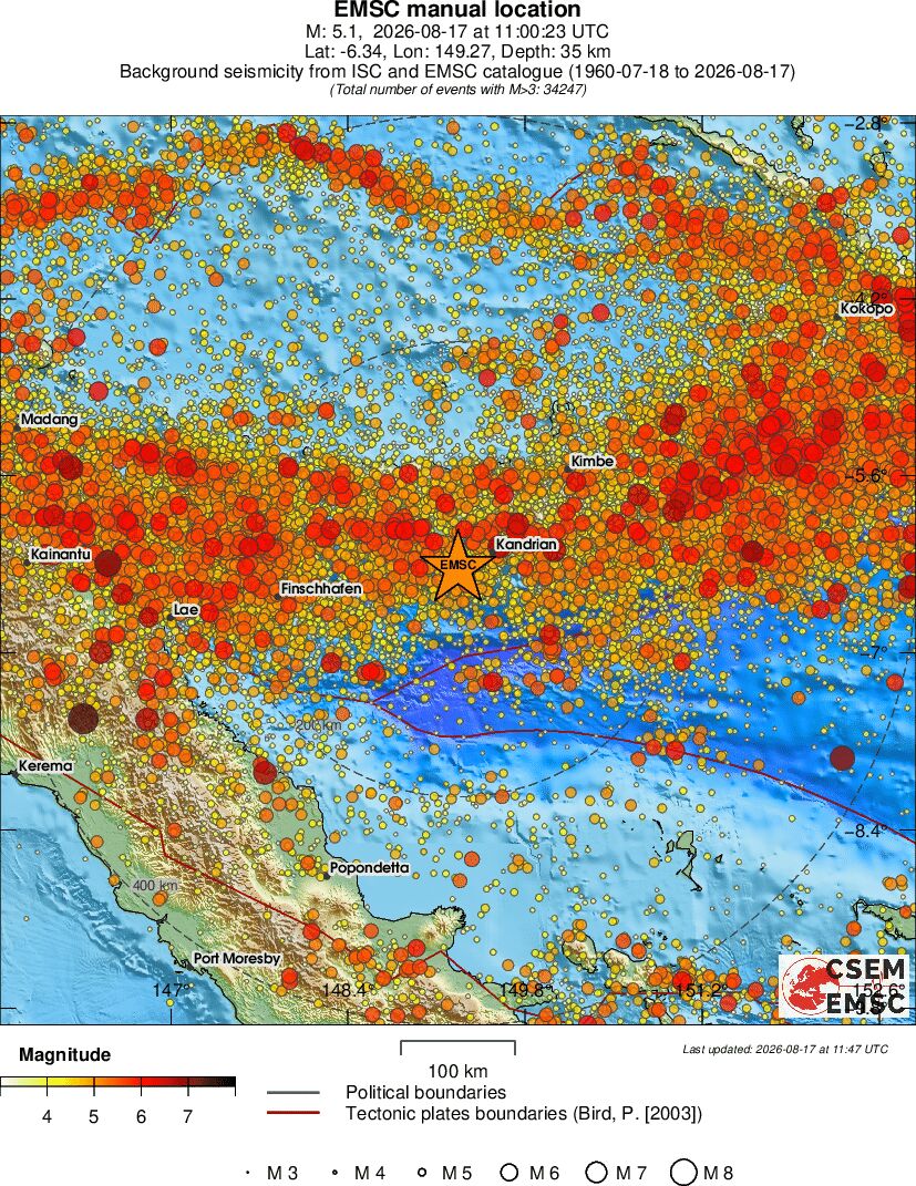regional magnitude historical seismicity
