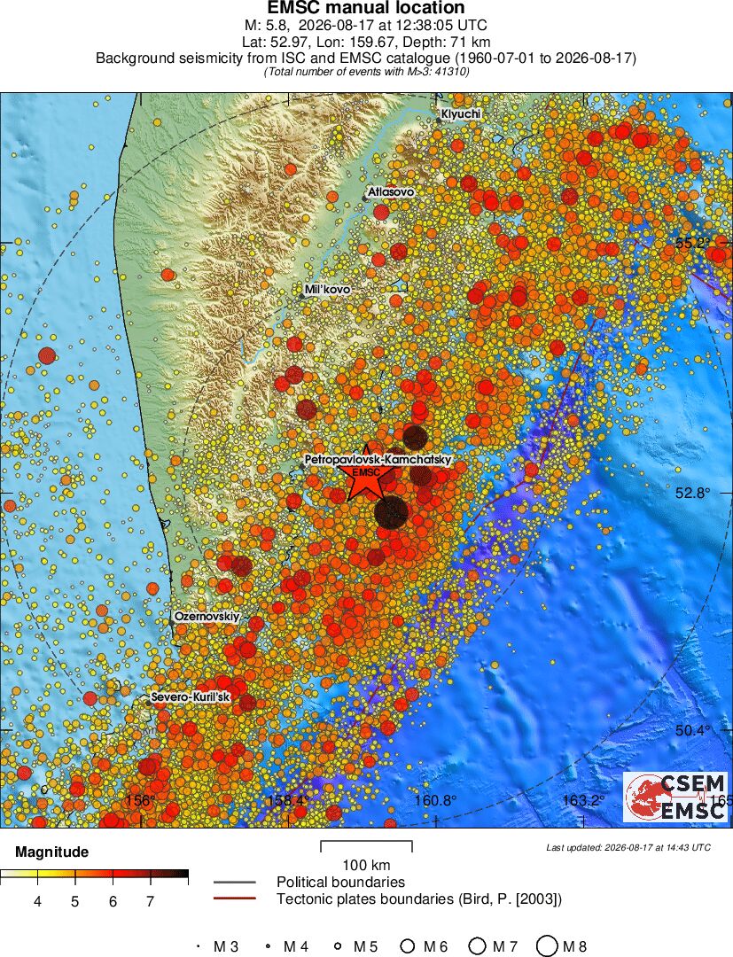 regional magnitude historical seismicity