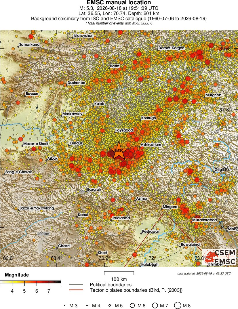 regional magnitude historical seismicity