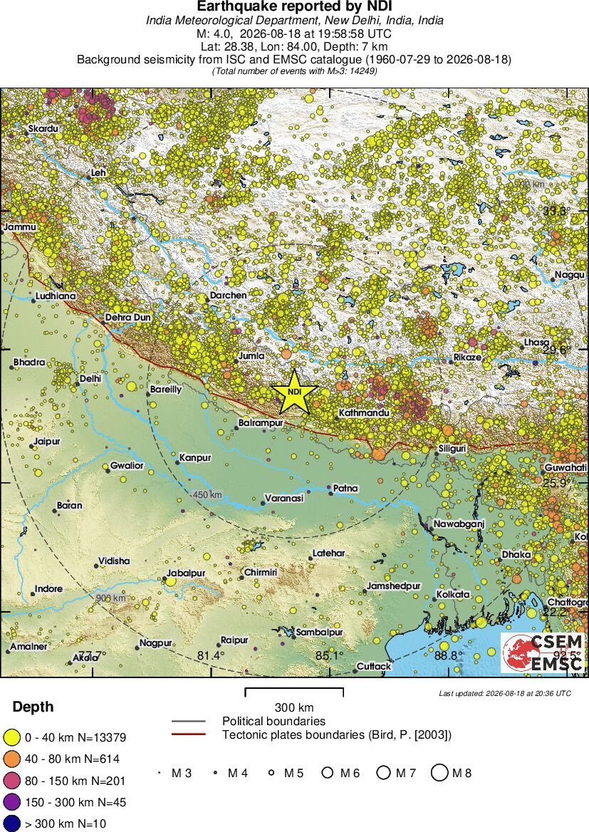 wide historical seismicity