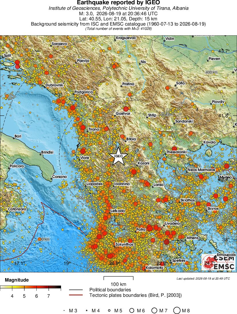 regional magnitude historical seismicity